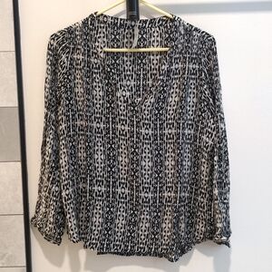 Black and White Printed Blouse